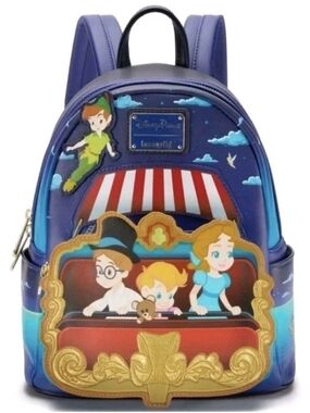 Loungefly Disney Parks Peter Pan Journey Ride Mini Backpack NWT